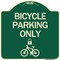 Signmission Bicycle Parking W/ Cycle and LockHeavy-Gauge Aluminum Architectural Sign, 18" x 18", G-1818-24321 A-DES-G-1818-24321 - alternate 1